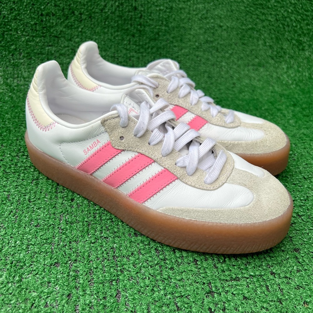 adidas Sambae Cloud White Bliss Pink IE9109 Women’s Size 7 Used no box - Picture 16 of 16